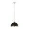 Z-Lite Landry 1 Light Pendant, Matte Black & Chrome 1004P14-MB-CH - alternate 1